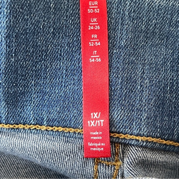 SPANX Wide Leg Denim Jeans Size 1X Stretch High Rise Pull-On Women’s Blue Jeans - Picture 7 of 7